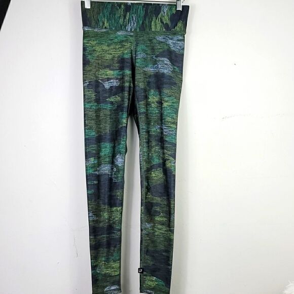 Terez Heathered Green Camo Leggings Size Small - Picture 3 of 11